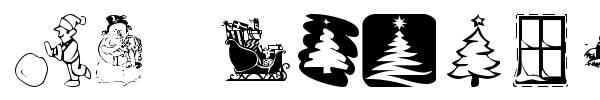 KR Christmas 2001 font preview
